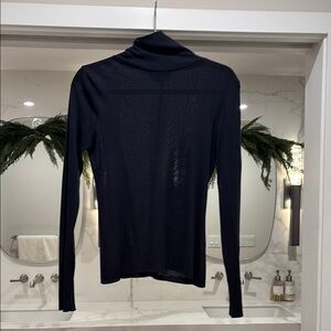 Navy Long Sleeve Turtleneck Top